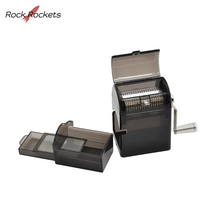 R&R Manual Hand Tobacco Grinder High Efficient Grass Crank Cutter with Storage Box Muller Shredder for Smoking Home Accessories 4