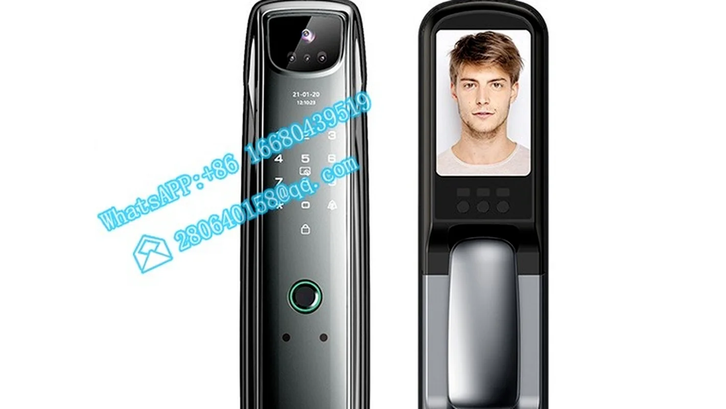 Fully automatic password fingerprint lock 3D face recognition smart  home anti-theft door