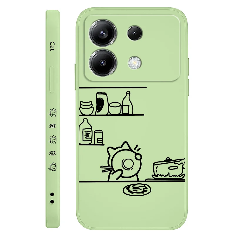 Cooking Cat Themed Silicone Phone Case - Charming & Durable Cover