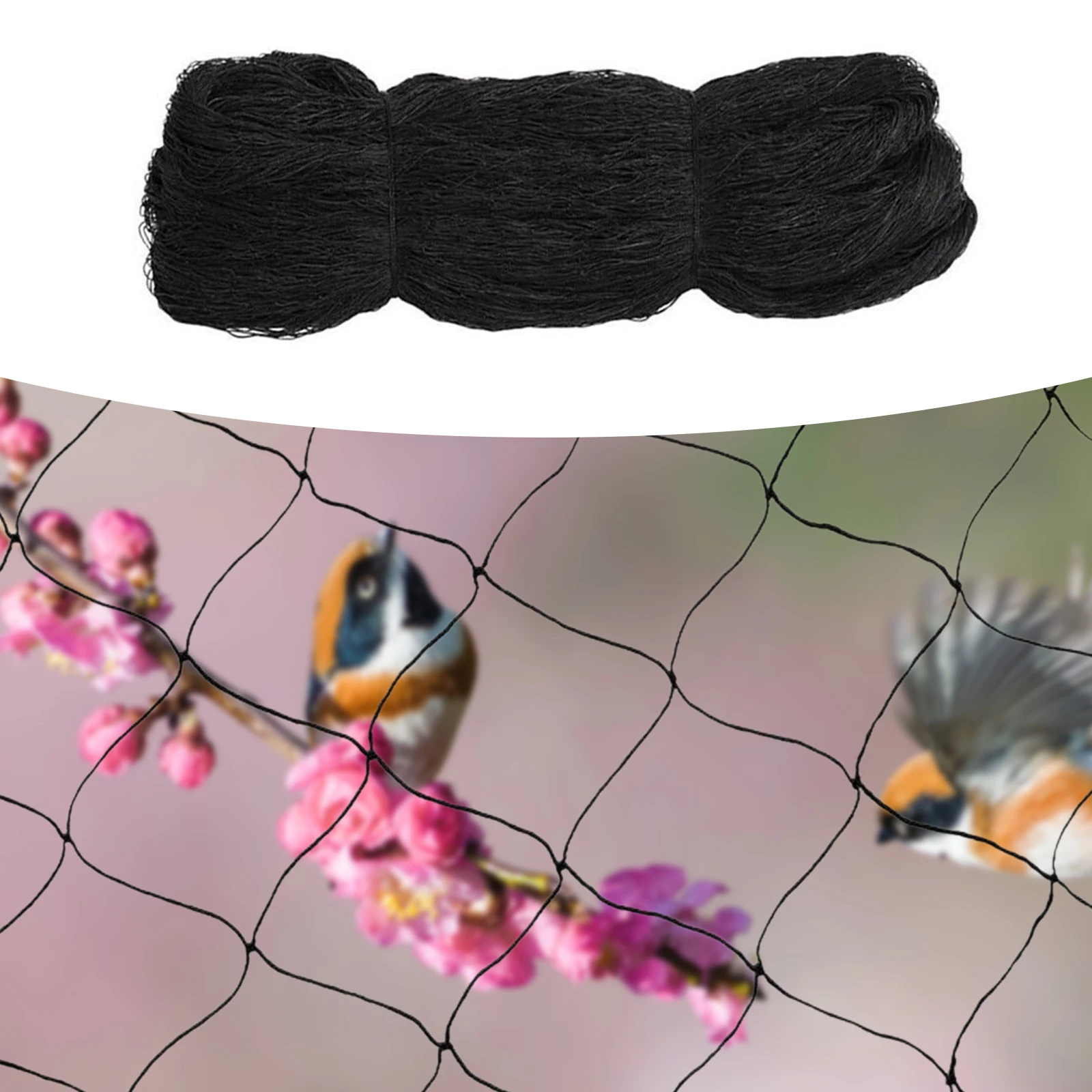 

Knitted Nylon Anti Bird Protect Net for Poultry Aviary Fruit Crop Plant Garden Pond Netting Mesh Fly Trap Orchard Net 100X50ft