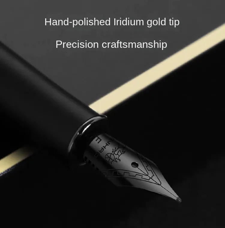 Jinhao 75 Metal Fountain Pen Black/Black Red Luxury Pens 0.5mm Nib Writing Ink Pens Stationery Business Office School Supplies 2
