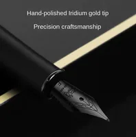 Jinhao 75 Metal Fountain Pen Black/Black Red Luxury Pens 0.5mm Nib Writing Ink Pens Stationery Business Office School Supplies 2