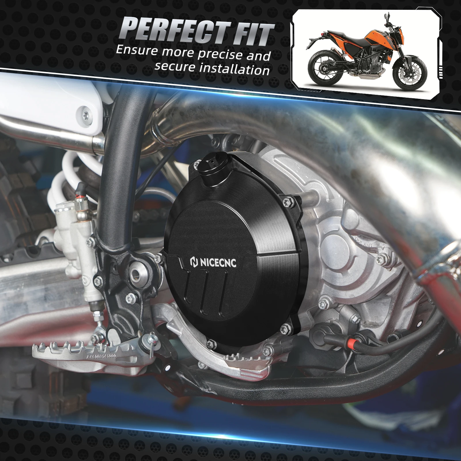 NICECNC Für KTM EXC 300 EXC 250 XCW 250 300 2024-2025 SX 250 SXF 250 SXF 450 SMR 450 2023-2025 Verstärkter Kupplungsabdeckungsschutz – Detail 8