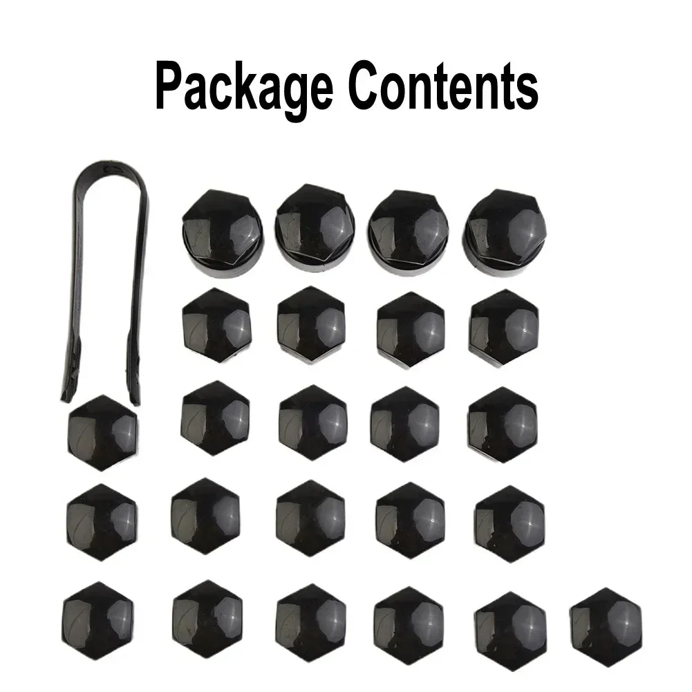 Sets 17mm Wheel Nut Bolt Trims Studs Cover Black Anti Theft Protecting Cap Screws Plugs For Opel BMW Exterior Decorations
