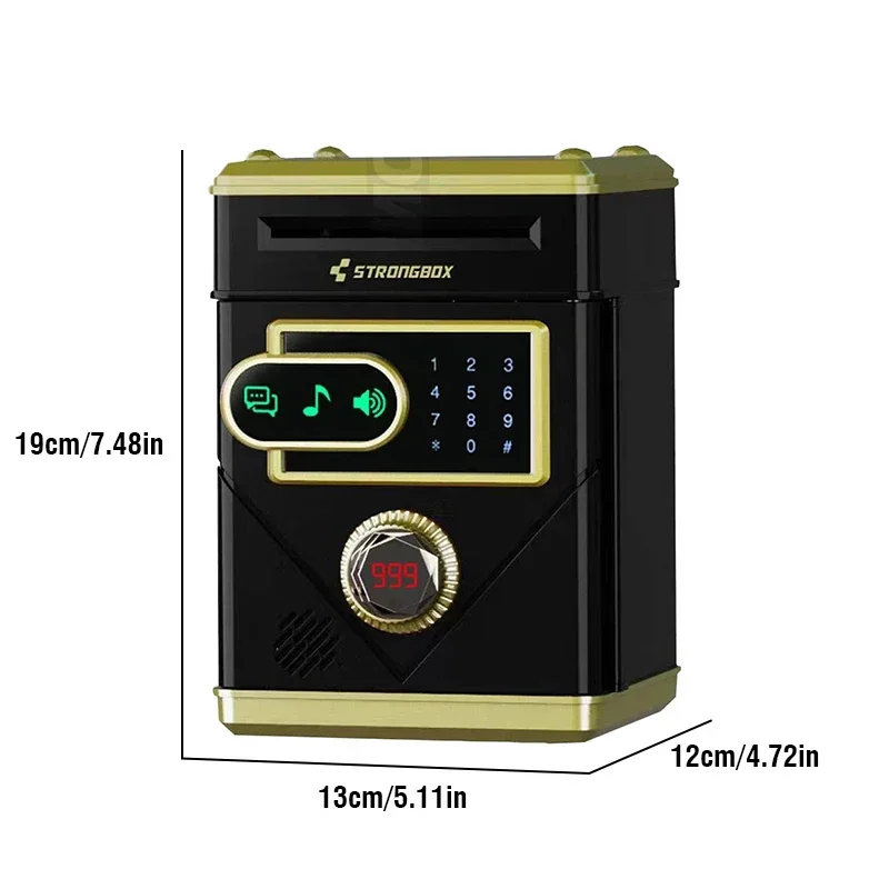 Automatic Atm Piggy Bank Pretend Paly Money Cash Coin Saving Box Counting Touch Screen Money Box Educational Toy Kids Gift