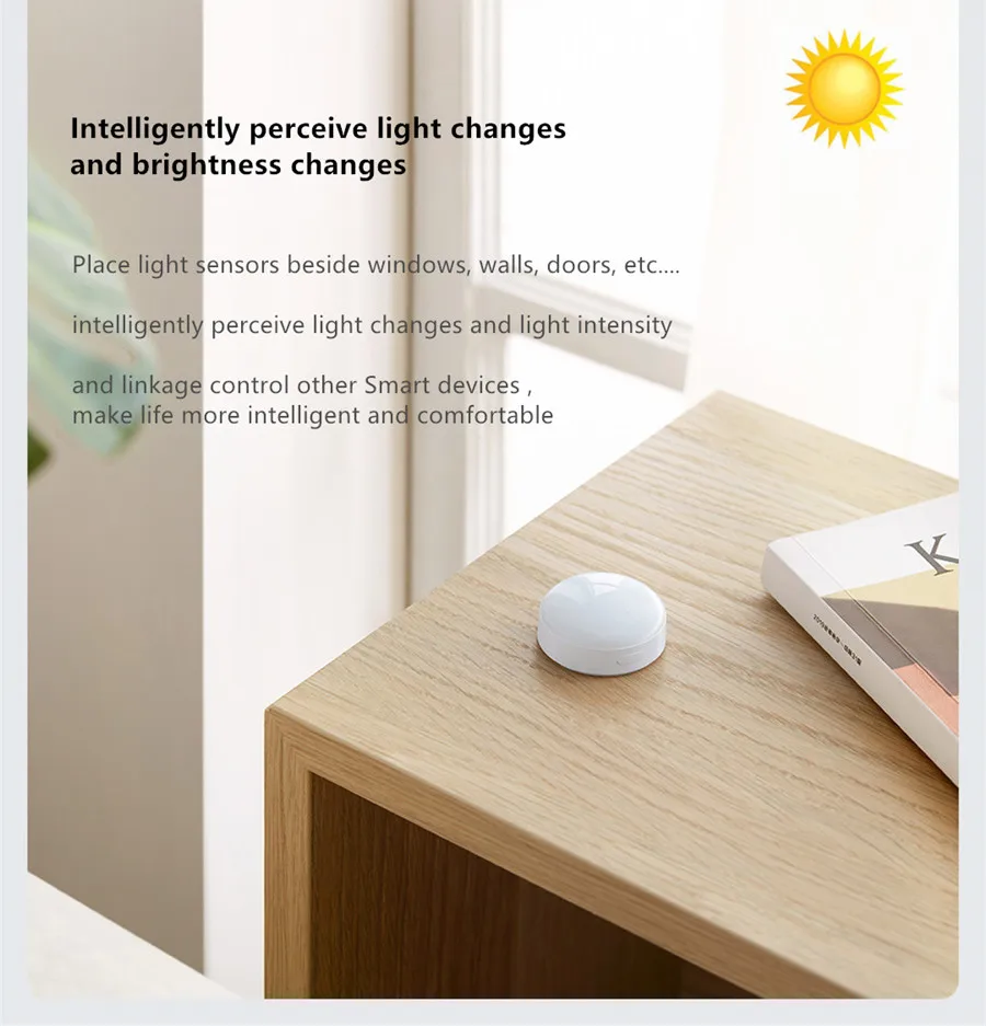 New Light Sensor T1 Brightness Sensor Zigbee 3.0 Auto Smart Home Light Detector