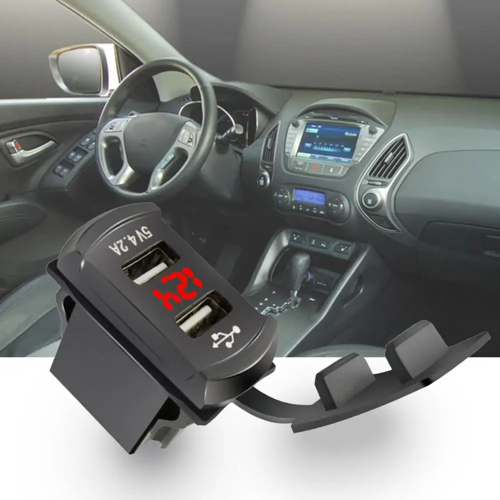 

Compact Practical Dual USB Car Cigarette Charger Waterproof USB Car Charger Dual Port for RV