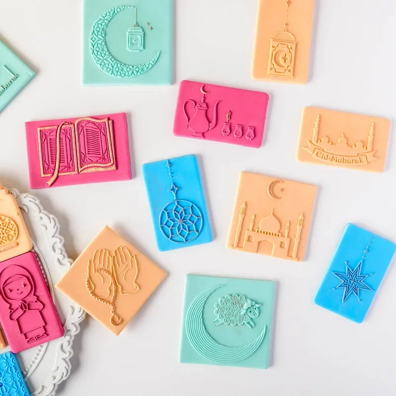 Cookie Cutter baking mold cookie mould fondant cutter baking decorating tools pastry cutter Eid Mubarak Cake Decorating Tools Ramadan Cookie Press Stamp Embosser Biscuit Cutter Fondant Sugarcraft Cookie Cutters Mold