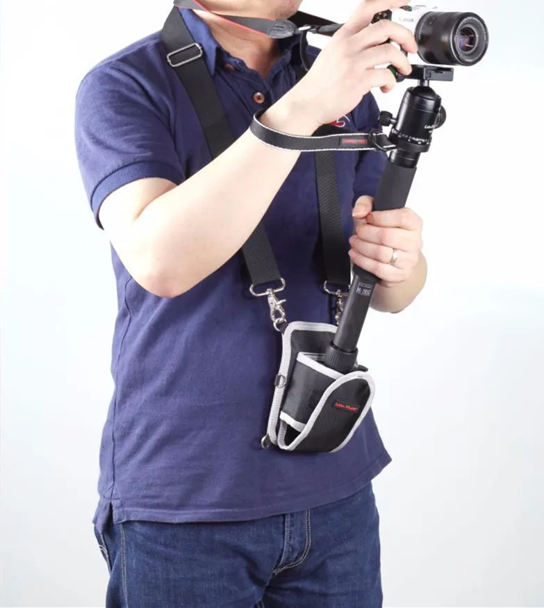 Camera Monopod Shoulder Neck Sling Strap Unipod Tripod Wrist Belt Waist Bag