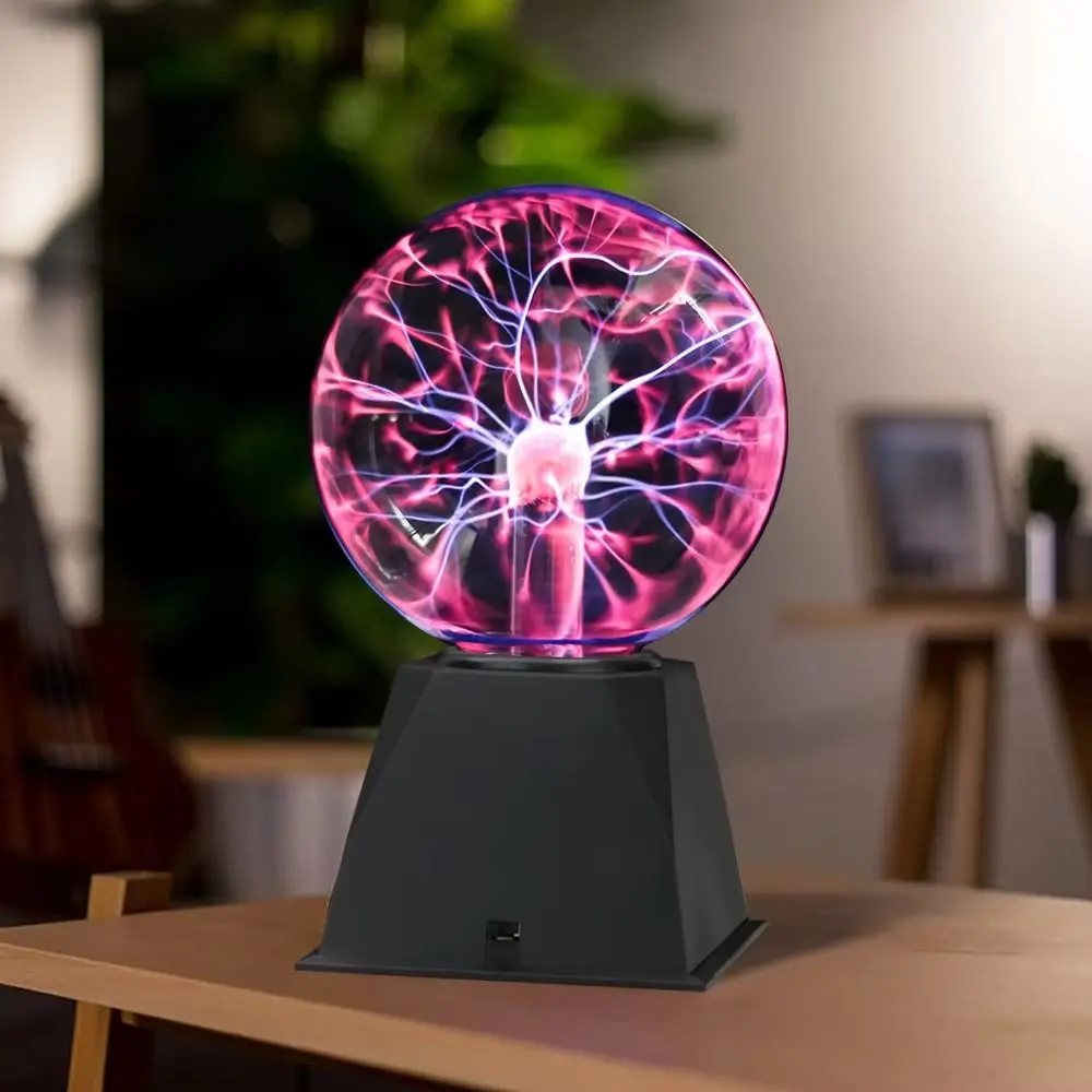 Novelty Touch Magic Plasma Ball Lamp Sound Control Atmosphere Plasma Light 5/6/8in LED LED Night Light Party
