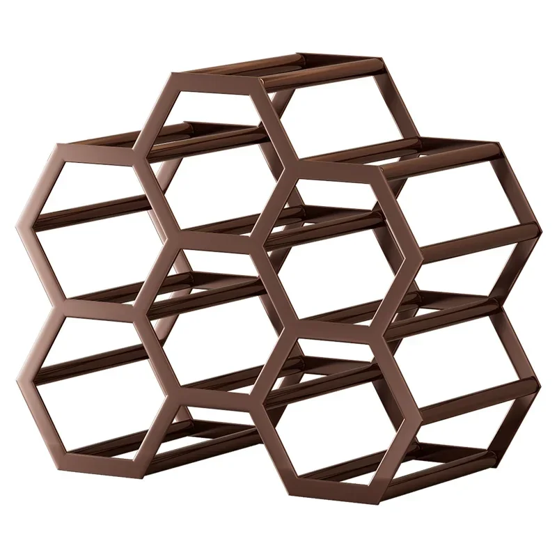 High-end Wrought Iron Red Wine Rack, Ornament Creative Wine Bottle Display Shelf, Restaurant Cabinet Decoration Shelf