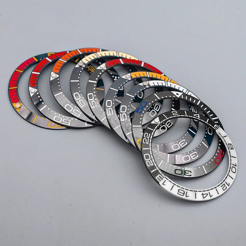 Mod 38Mm Ceramic Sloped Bezel Insert Ring Diametro Interno 30.5Mm Adatto A Seamaster Seiko Parti Di Riparazione Di Ricambio Per Orologi Da Uomo