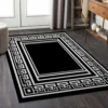 Luxury Carpet for Living Room Modern Black White Geometric Non-slip Lounge Soft Rugs Decoration Home Bedroom Floor Door Mat 3