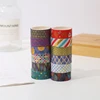 12Pcs Geometry Washi Tape Scrapbooking Masking Tape Gold Foil Cinta Adhesiva Decorativa Journaling Materials Washi Tapes 2