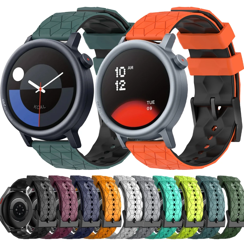 Enhanced Silicone Sports Strap - 22mm Replacement Wristband Accessory