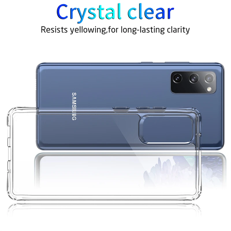 samsung cute phone cover Drop Protection Anti-yellow Clear Acrylic Case for Samsung Galaxy S20 FE Fan Edition S22 S21 FE 5G S10 Plus Note 10 20 Ultra cute samsung cases Cases For Samsung