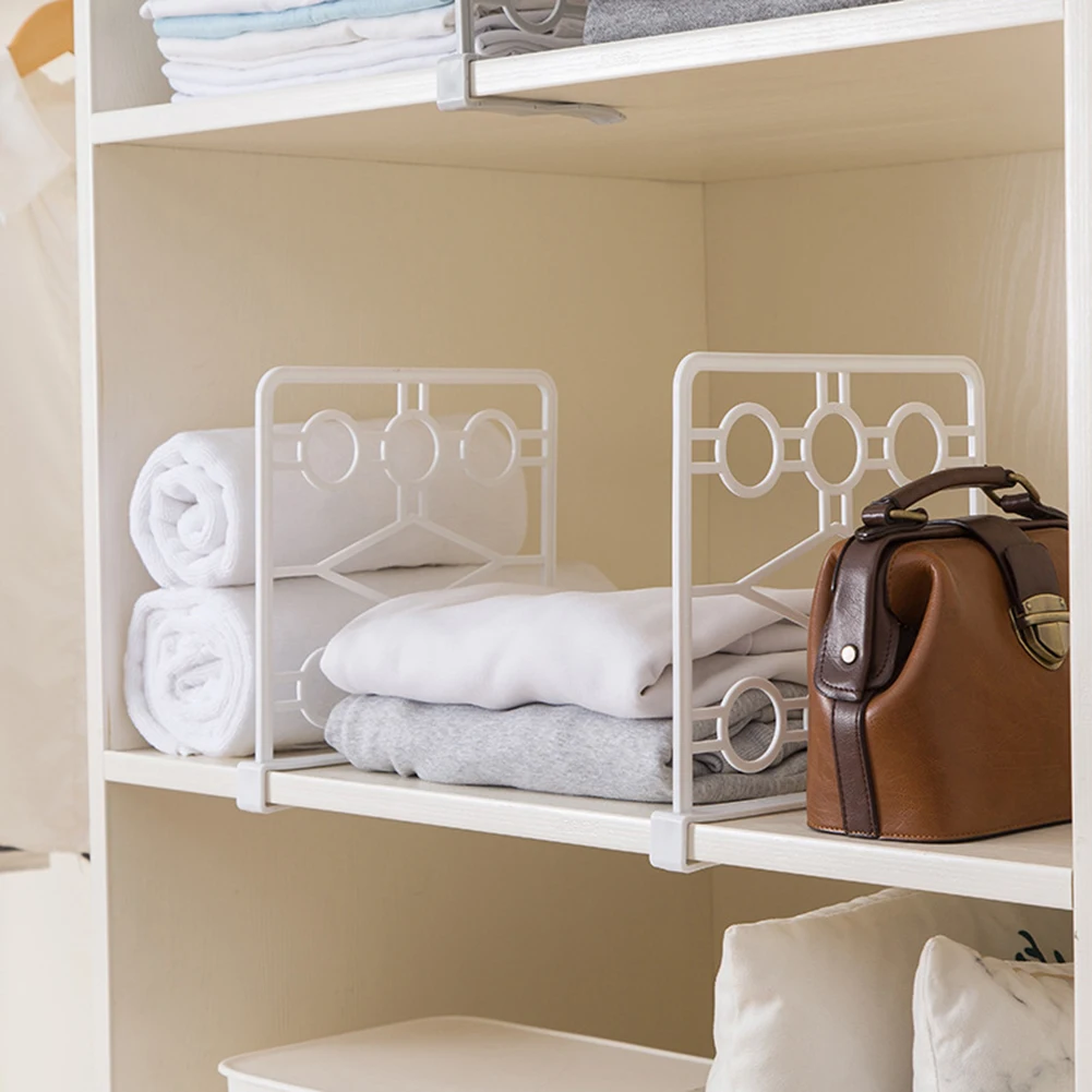 Garderobsorganisatör Hyllor Skåp Klädförvaring Avdelare Garderobshållare Lager för Hushållskläder Enkla Förnödenheter_voghion.com
