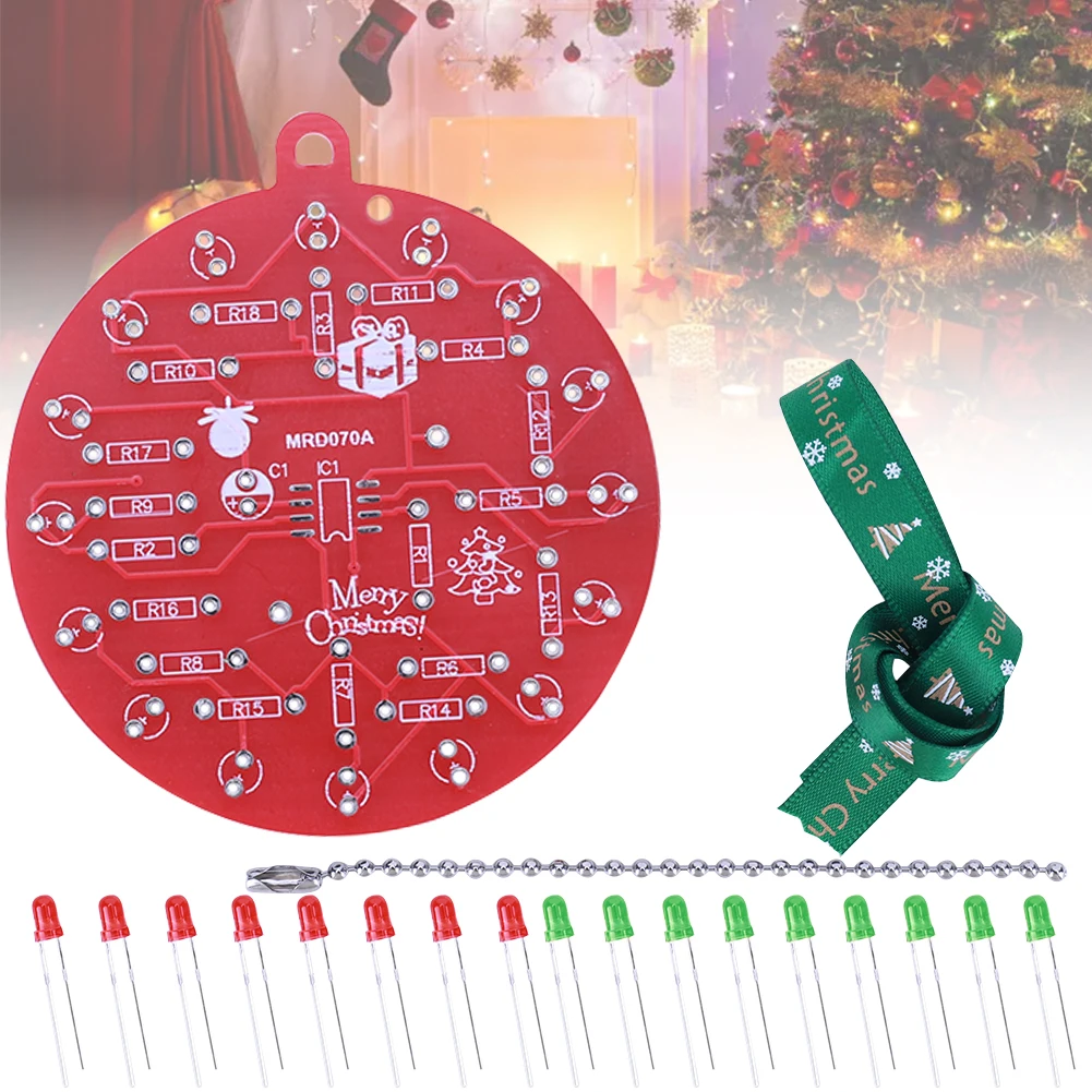 NE555 깜박이는 조명 납땜 연습 보드, LED 크리스마스 트리 장식, LED 조명, PCB 장식, 납땜 키트
