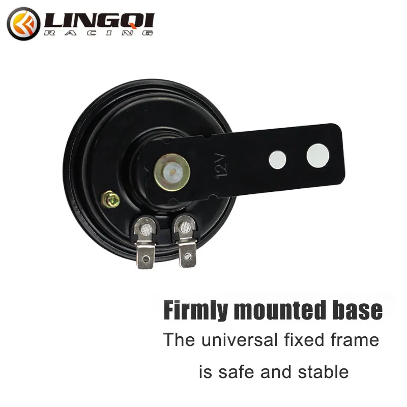 LINGQI Pit Dirt Bike Motorcycle Loud Horn Speakers Waterproof 12V for Electrical Moto Round Warning Voice Signal Accessories,motorcycle electric horn