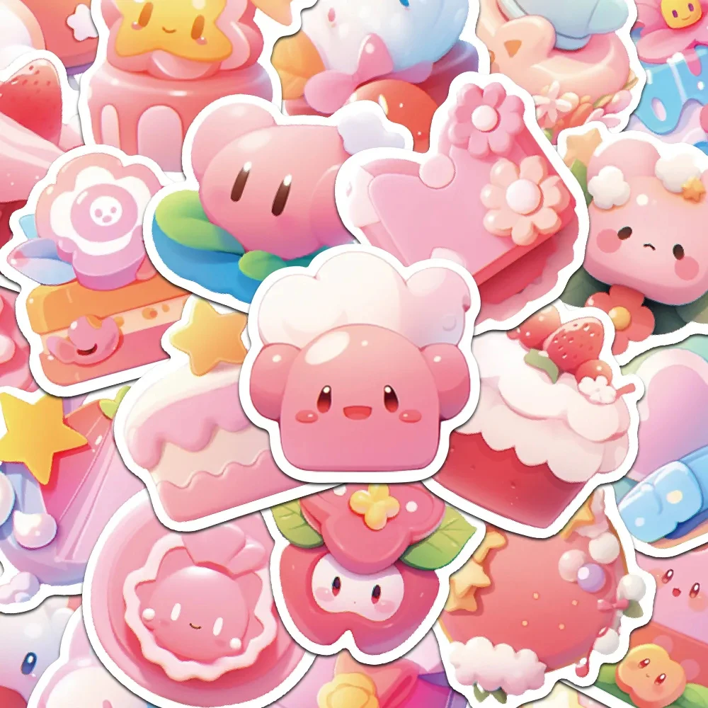 

10/30/56pcs In Style Pink Icon Cartoon Stickers Girls Kawaii Icon Sticker Laptop Suitcase Bike Scrapbooking Decals Decorative