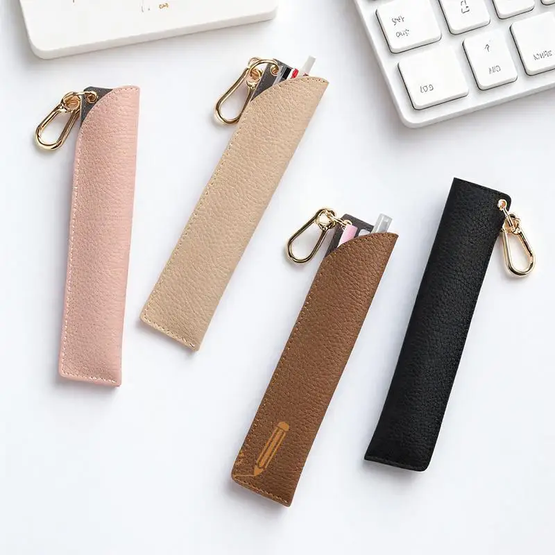 Astuccio in Pelle per Matite 1 Pezzo, Portapenne Kawaii per Studenti e Bambini - immagine 2
