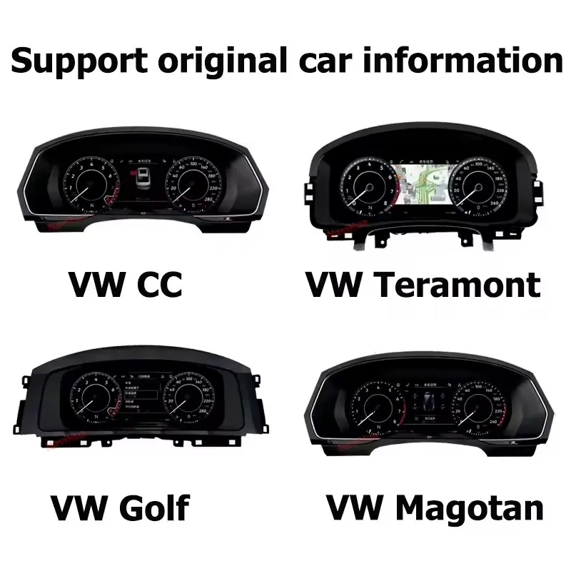 

12.3''LCD digital instrument panel combination for Volkswagen Passat B8 CC modified car radio instrument panel cockpit 2017-2020