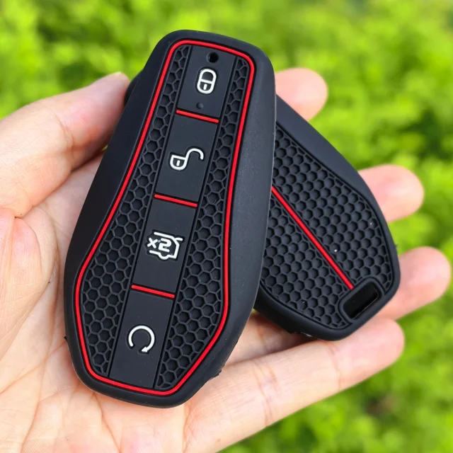 Silicone Car Remote Key Cover Holder Chain Key Case for BYD Atto 3 Han EV Dolphin Song PRO Max Tang DM Yuan Dolphin E2 Qin PLUS 1