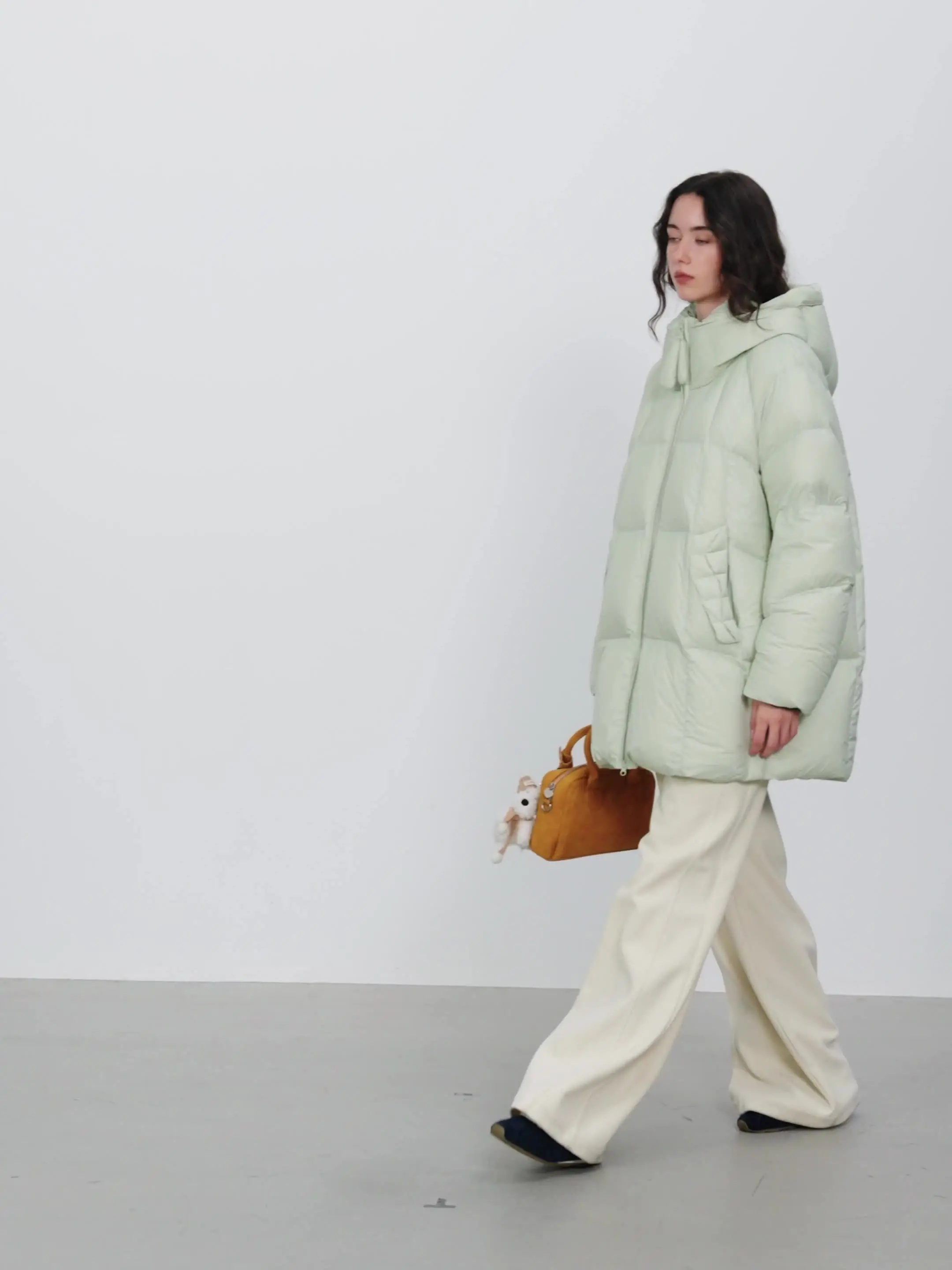 FEELS. SHELL DOWN JACKET LIGHT GREEN Stretch Soft Shell Jacket 