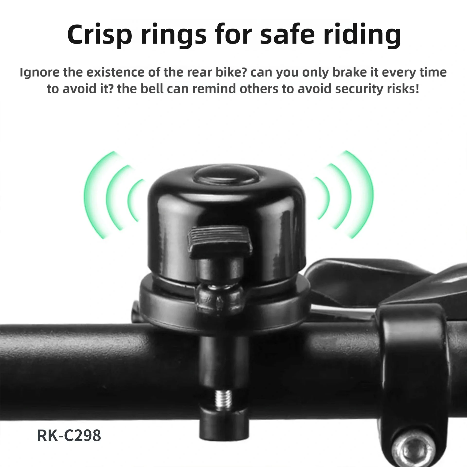 Bicycle Bell for Mini Smart Tag tracker on Bike Mount GPS Tracker Waterproof Classic Brass Holder Hides Tag Under Bike Bell