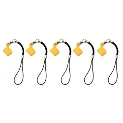 5 - Pack Silicone USB Drive Protective Covers with Lanyards - Soft, Elastic, and Dustproof (For Orange)