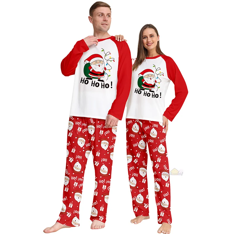 thumbnail image 4 of Conjuntos navideños, pijamas familiares a juego, pijamas para adultos y niños, novedad de 2024, conjunto de ropa de pijamas navideños, mamelucos para bebés, ropa de dormir informal, look familiar, 4 of 5