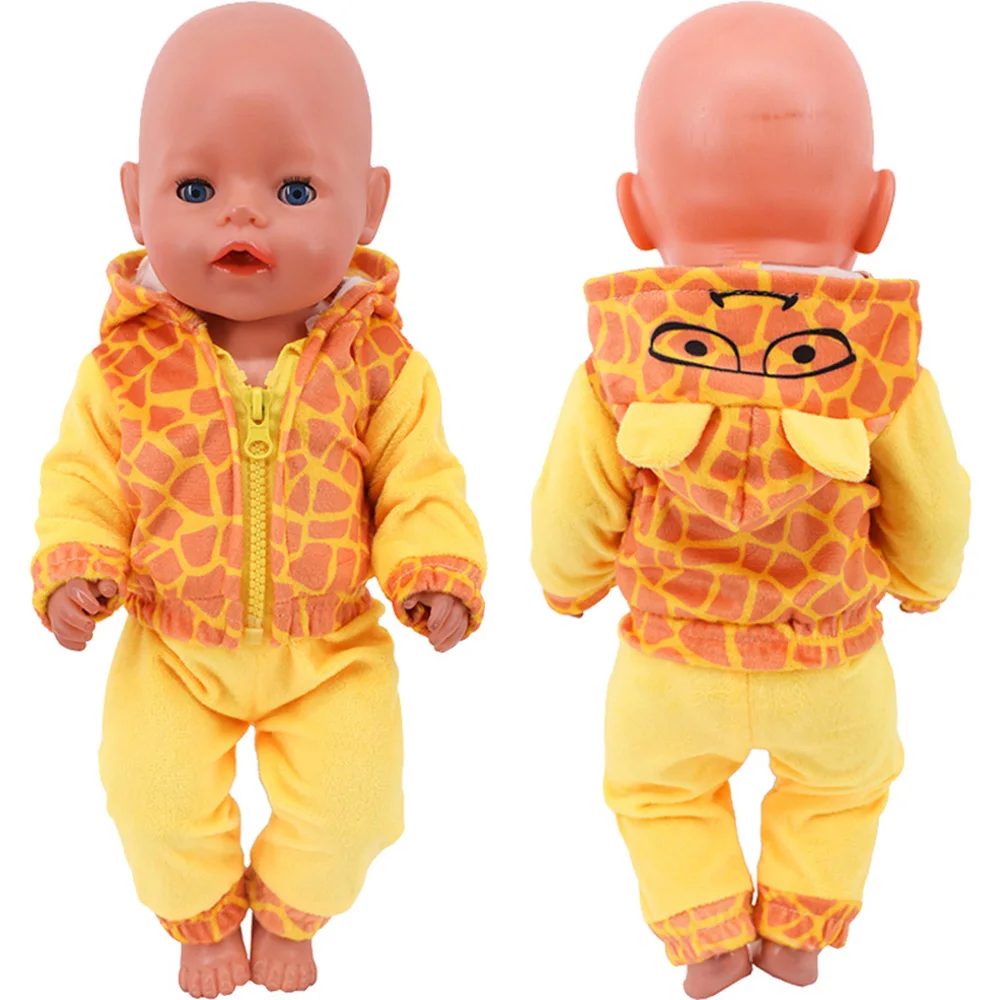 Elephant One-piece Suit Animal Shaped Plush Clothes For 18 inch American & 43 Cm Baby New Born Dolls Clothes,Our Generation Toys 2
