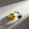Jiayiqi Classic Frosted/Smooth Tops Men's Rock Punk Rings Cool Fashion Individuality Signet Ring For Women Man Party Jewelry 6
