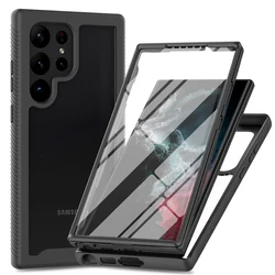Enhanced Protective Hybrid Case with Built - in Screen Protector - 360° Shockproof Design - Galaxy S24 (Black)
