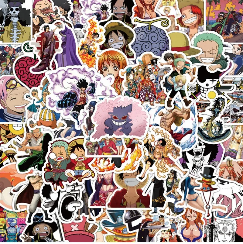 

60 Anime One Piece Luffy Sauron Empress Graffiti Stickers Luggage Laptop Decorative Aesthetics Waterproof Hand Account Stickers