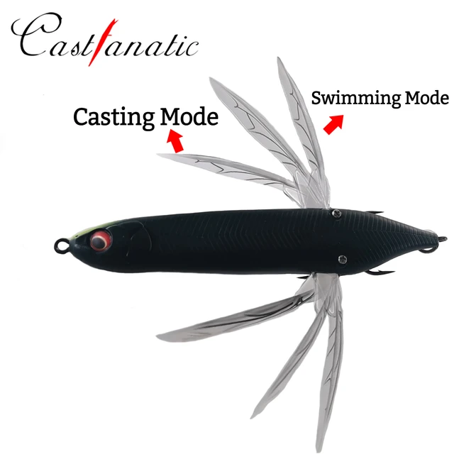 Castfanatic 6.5g Dragonfly Topwater Crawler Bait 8cm Floating Stick Bait  With Transparent Wings Fishing Lure For Bass Baits - AliExpress