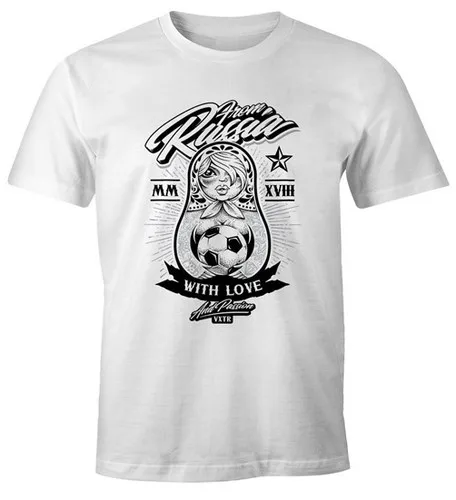 Men T-Shirt World Cup Shirt 2018 World Cup Football Championship Russia Matryos…