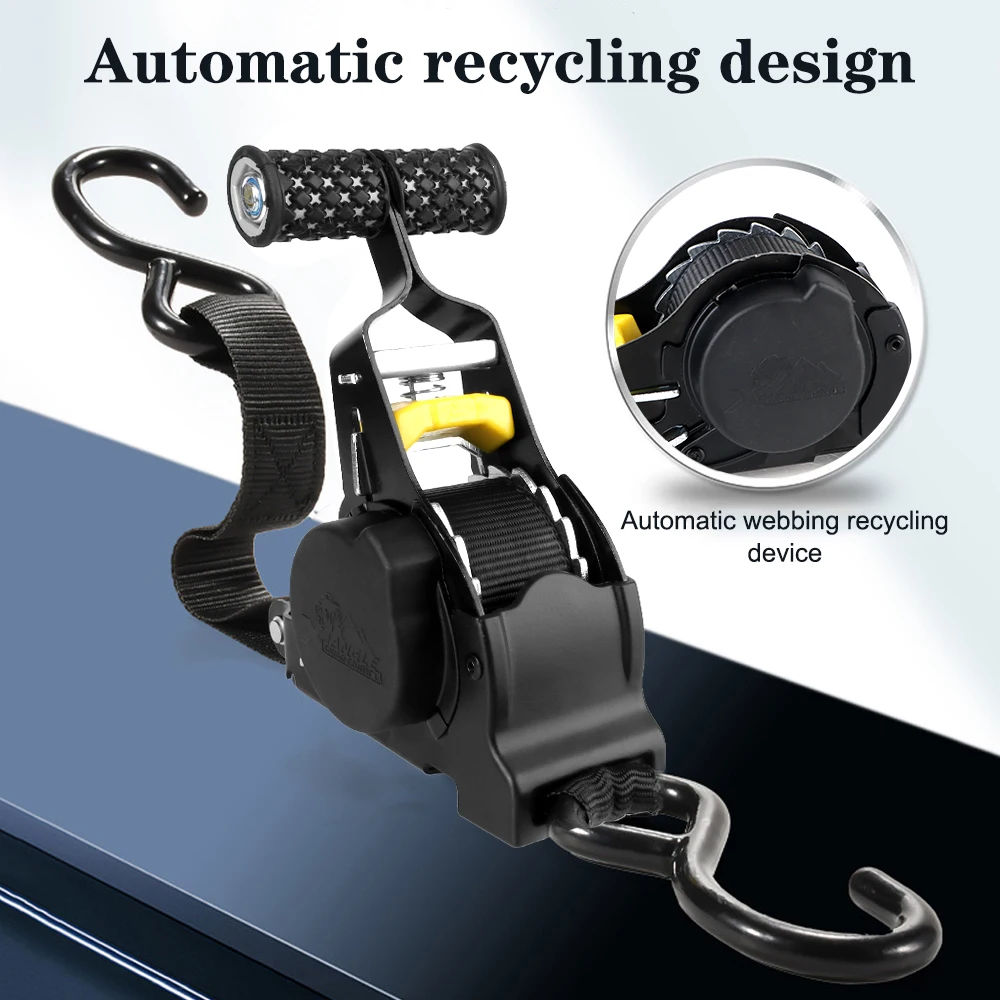 For Load Luggage Strap For Motorcycles Ratchet Strap Retractable Belts Ratchet Tensioner Belt Car Auto Straps Cargo Tape