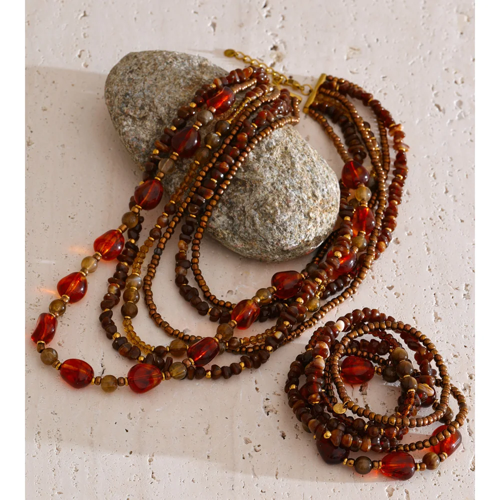 Yhpup Necklace Waterproof 2025 Handmade Beads