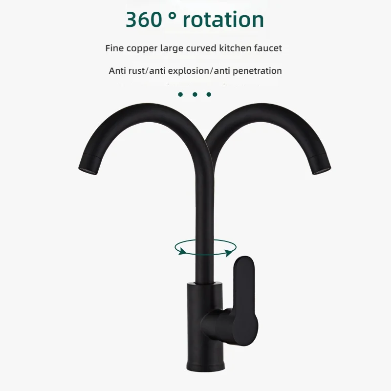 Kitchen Hot and Cold Water Faucets Household Kitchen Sink Splash Proof Sink Tap Deck Mounted Sprayer Taps