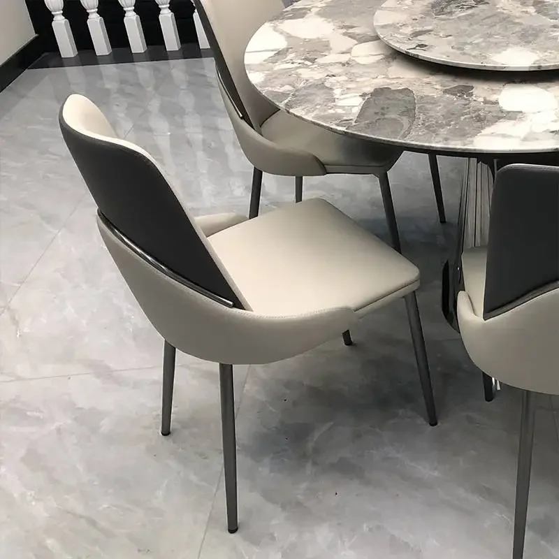 

Nordic Ultralight Dining Chairs Metalr Trendy Home Modern Chair Italian Faux Leather Silla Comedors Fantastic Furniture