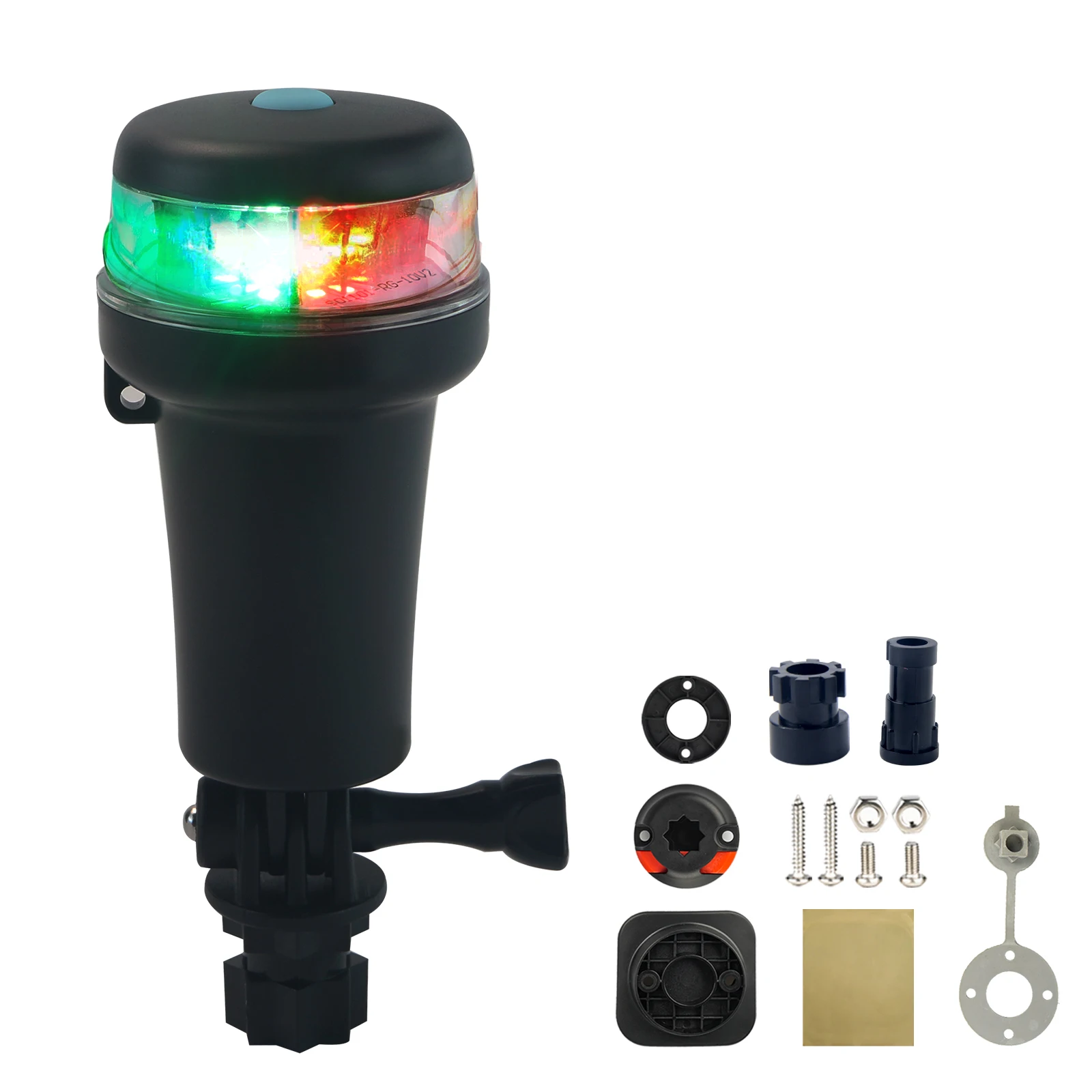 Boat Kayak Portable Navigation Folding Type Led Light Red Green Multi Color Adaptors Multi-Function Installation  AA Batteries