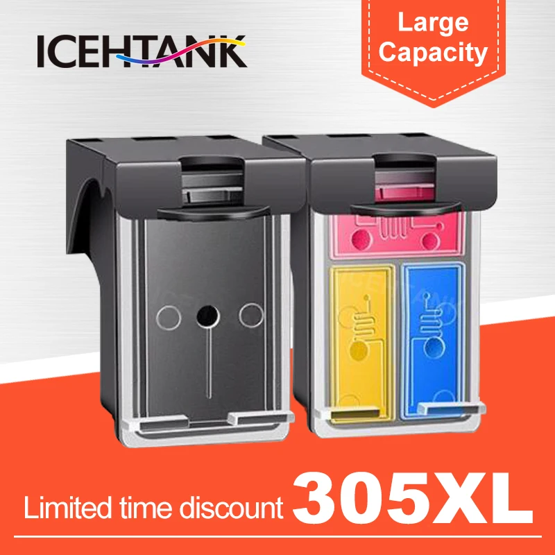 Sostituzione Della Cartuccia Di Inchiostro Icehtank Per Hp 305Xl Per Stampante Hp305 Deskjet Plus 4100 4110 4120 4121 4122 4130 4140 4152 4155 4158