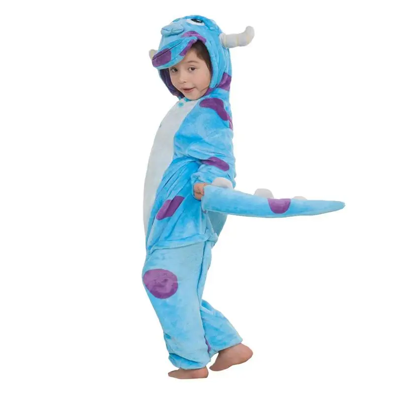

Onesie Pajamas Warm Flannel Animal Pajamas Halloween Cosplay Costume Toddler Dinosaur Onesie Pajamas For Halloween Cosplay