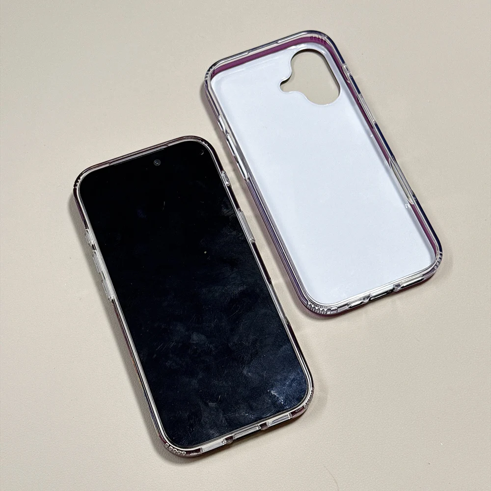 Elegant Retro Dark Purple & Wine Red Matte Phone Case - Shockproof Protective Back Cover
