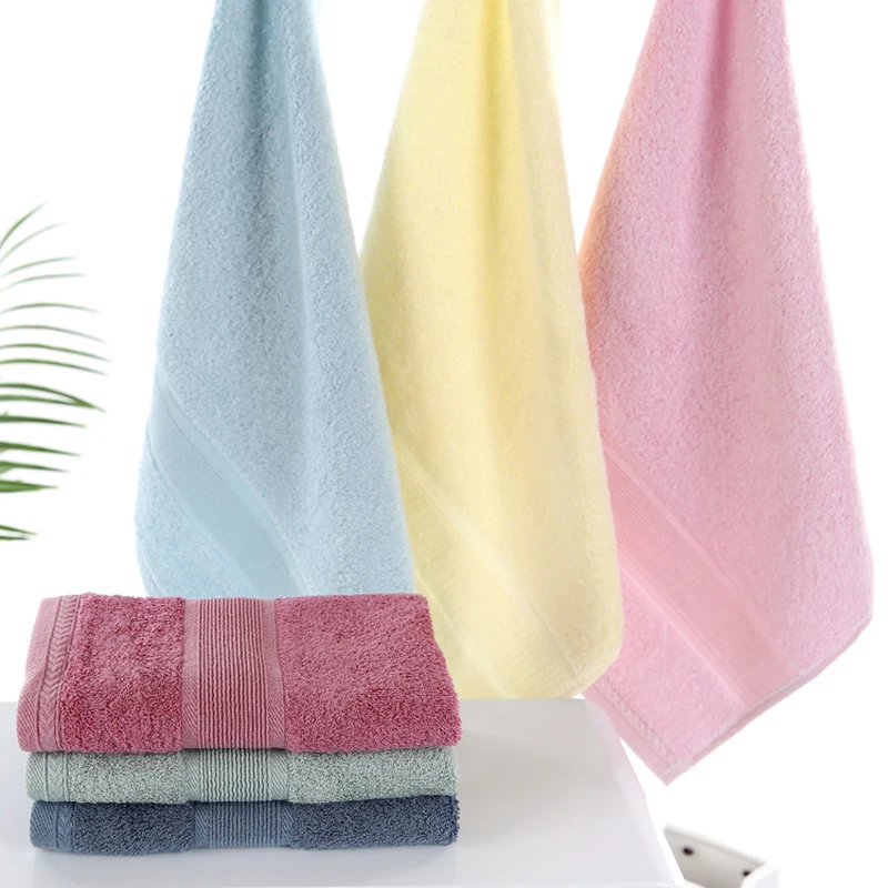 Square Hand towel Bamboo Pulp Fiber Children Washcloth Pure color 33*33CM Water Absorbent 5