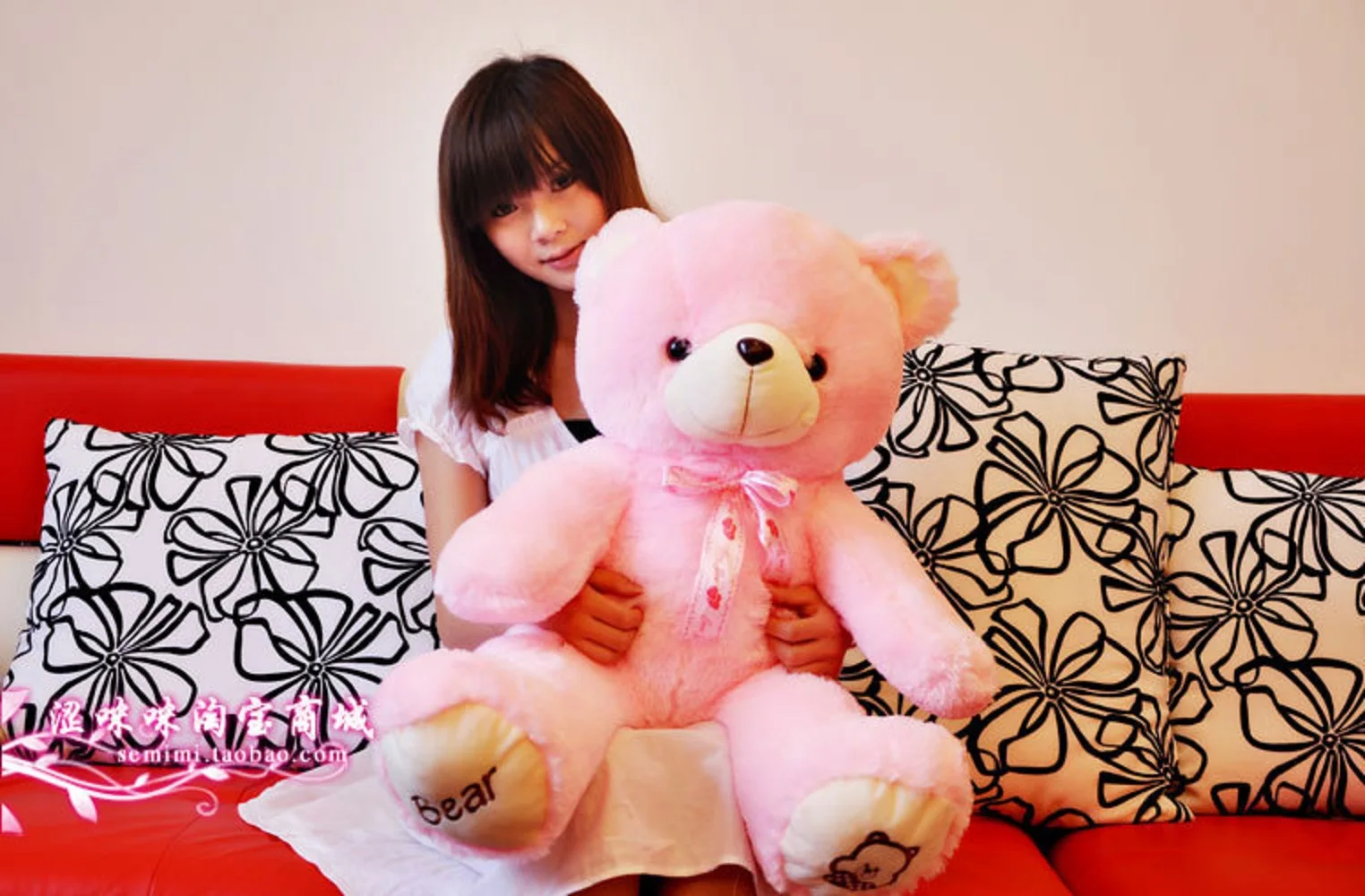 the-lovely-bow-bear-doll-teddy-bear-hug-bear-plush-toy-doll-birthday-gift-pink-bear-about-100cm