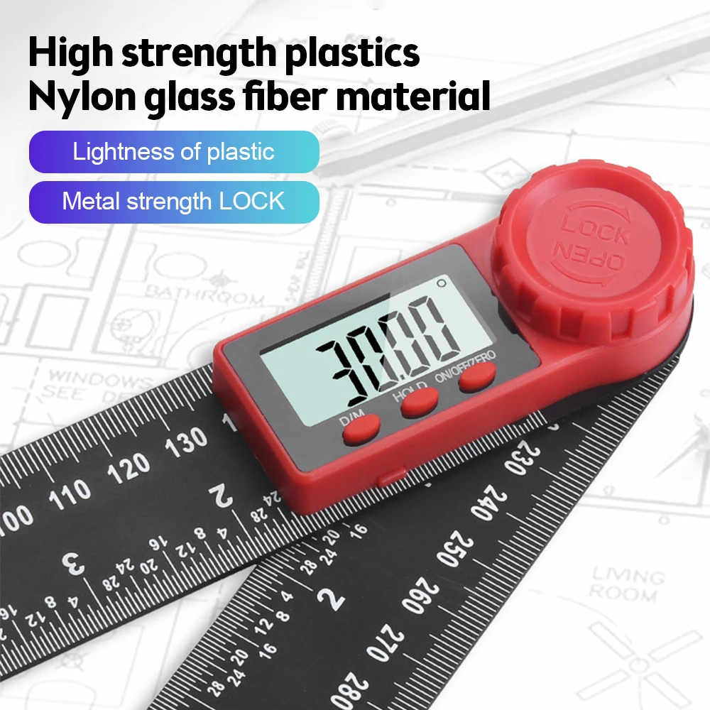 360 Electronic Goniometer Protractor Angle Measurement Tool Angle Ruler Meter Angle Finder Woodworking Tools 3