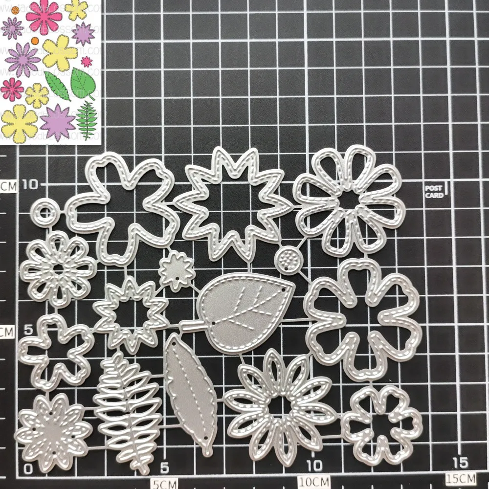 Flowers Metal Cutting Dies DIY Scrapbooking Paper Photo Album Crafts Knife Mould Card Blade Punch Stencils for Decor (21 Styles)