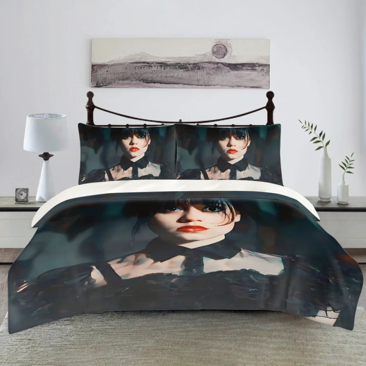 

TOADDMOS TV Series Wednesday Printed Duvet Cover 3PC Fashion Comforter Set Kids Girl Quilt Cover Pillowcase Bedding Drop Ship